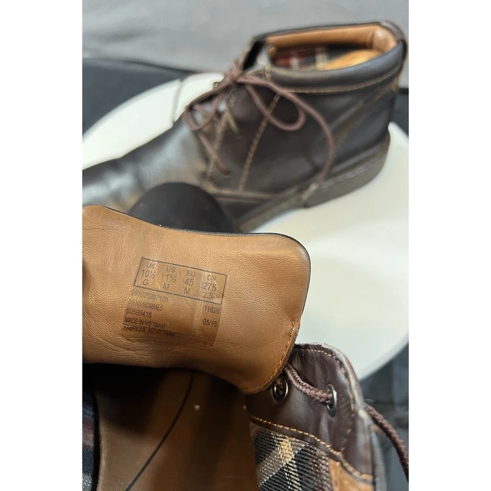 Clarks Stratton Limit Chukka Ankle Boots Lace Up Brown Leather Men Size 11.5